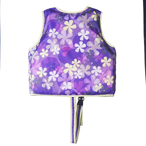 Megartico Swim Float Vest Kids Childrens Swimming Jacket Buoyant Aid (Purple Sakura, Large)