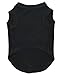 Petitebella Pet Supply Plain Black Cotton Tank Top T-Shirt Blouse Dress Dog Cat (Medium)