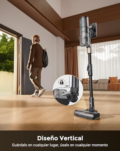 Aspirador sem fios P20 70kPa/680W/70 minutos, autossustentável com barra dobrável, limpa debaixo dos móveis sem se curvar, aspirador de escova anti-emaranhado para pelos de animais de estimação/chão/carpete