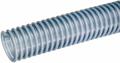 Tigerflex W Series Heavy Duty PVC Liquid Suction Hose, 35 PSI Max Pressure, 4 inches ID, 100 feet Length