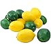 Woooow 12pcs Fake Lemon Artificial Fruits Lifelike Lemons Simulation Lemon Green and Yellow Lemon Mixed Set for Home Fruit Shop Supermarket Desk Office Or Props