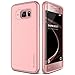 Galaxy S7 Edge Case, VRS Design [Single Fit][Snow Pink] - [Metallic Buttons][Non Slip][Slim Fit] For Samsung S7 Edge