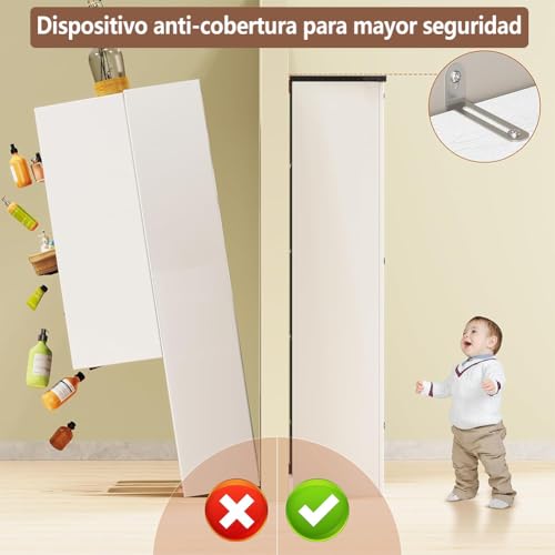 UNKKS Alacenas para Cocina,Muebles para Cocina Modernos,Bufetera Mueble con Cajones,Gran Capacidad Almacenamiento con Divisiones Ajustables,para Cocinas Domésticas 80X40X180CM