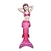 Familycrazy Mermaid Tail for Swimming Girls Swimsuit Princess Bikini Set Bathing Suit Swimmable Costume (No Monofin)