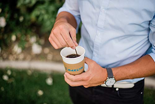 120 Pack - 12 Oz Hot Paper Coffee Cups with Lids, Sleeves, Stirring Straws To Go. Bulk set of White, Disposable, Insulated Drink Cups - No Leaks