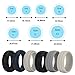 WANTech Silicone Wedding Rings for Men, 6 Pack Silicone Rubber Wedding Bands, Weight Training, Sports, Military, Work, Hunting, Exercise Travel and Outdoors