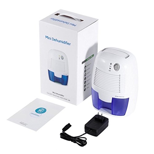 Electric Mini Dehumidifier, 2200 Cubic Feet, Compact and Portable for Damp Air, Mold, Moisture in Home, Kitchen, Bedroom, Basement, Caravan, Office, Garage (White) - Thumbnail 5