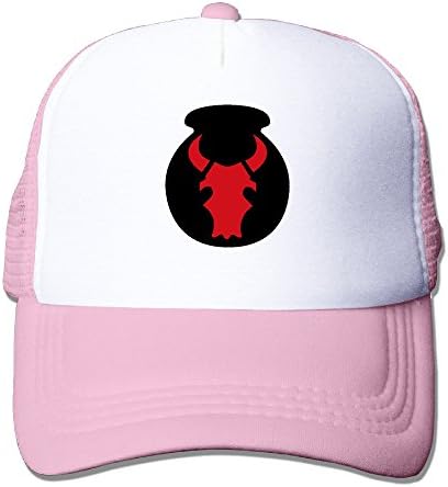 MG Custom 34th RedBull Infantry Division SSI Unisex Adjustable Sports Snapback Mesh Hat Pink