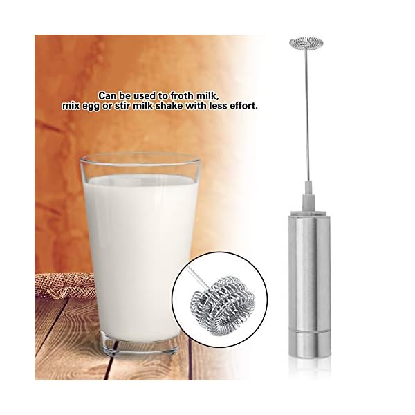 Handheld Elektrische Milchaufschäumer Foam Maker Set Werkzeuge Edelstahl Doppel Schneebesen Köpfe Lagerung Abdeckung – Bild 8