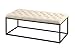Homelegance Destry Padded-Top Button-Tufted Accent Metal Ottoman Bench, Beige