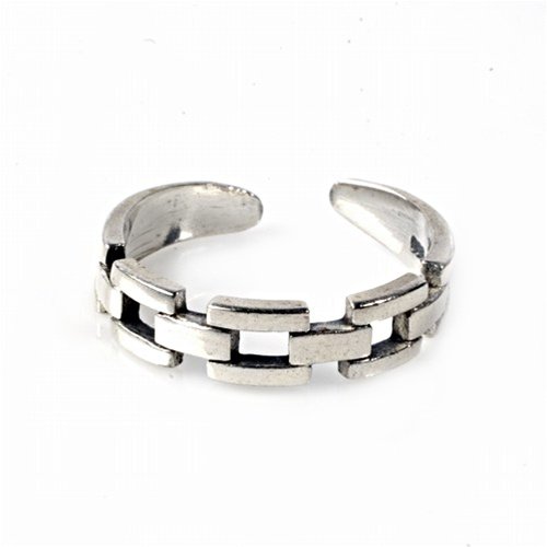 Sterling Silver Chain Link Mid Finger / Knuckle Ring