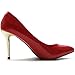 Ollio Women's Shoe Metalic High Heeled Enamel Dress Pump