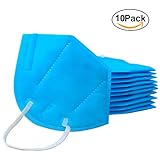 Muryobao Mouth Mask Anti Pollution Mask Unisex Outdoor Protection N95 4 Layer Filter Insert Anti Dust Mask Pack of 10 Blue