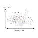 BriLove Wedding Bridal Hair Comb Accessories with Ivory Color Simulated Pearl Crystal Floral DIY Handmade Bendable Filigree Bead for Women Clear Silver Tone.