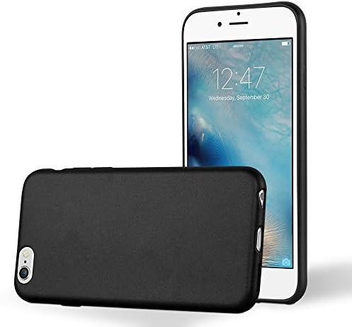 Cadorabo カドラボ の Apple Iphone 6 Iphone 6s シリコンカバー メタリック ブラック メタリック ルック マット 超薄型スリムデザイン Tpu 保護カバー スマホケース バンパー バック ケース カバー Lovinghh Com