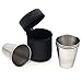 1 Set of 4 Stainless Steel 170ML Outdoor Camping Cup Mug Drinking Beer Water Coffee Tea with Free Case