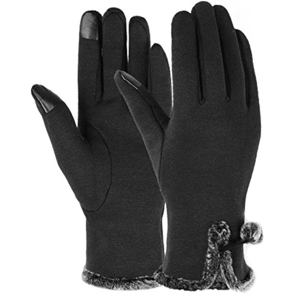 Touch Cold Weather Gloves Screen Women Lined Thick Winter Warm Outdoor