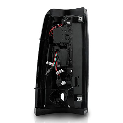 For 2003-2006 Chevy Silverado/GMC Sierra Smoked Fiber-Optic-Tube LED Tail Lights + LED 3rd Brake Lamp 2004 2005