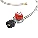 X Home Propane Regulator 0-20 PSI Braided Adjustable LP Regulator with Stainless Steel Hose QCC1 Tank for Grill, Burner, Turkey Fryer and More, High Pressure, 3/8’’ Female Flare Fitting (48 inch)