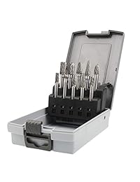 OSIDU - Juego de brocas de carburo para molinillo giratorio de 1 4" para taladro rotatorio de cabeza de carburo, brocas de metal pulido, brocas de herramientas eléctricas (paquete de 10)