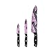 Mossy Oak 3-Piece All-Purpose Chef Knife Set, Break Up Infinity Pink