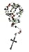 Catholic Rosary Multi Color Beads Necklace with Holy Soil Medal & Metal Cross