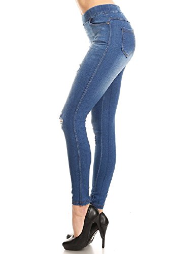 distressed pull on jeggings plus size