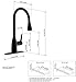 Derengge KFC8065MT Single Handle Pull Down Kitchen Faucet,1 or 3 Hole Installation,Matte Black Finished,Meets cUPC NSF AB1953 Lead Free