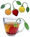 Tea Infuser Set of 3 Cute Silicone Tea Strainers by Simple To Brew, Strawberry Lemon and Orange Tea Infusers for Loose Leaf Tea