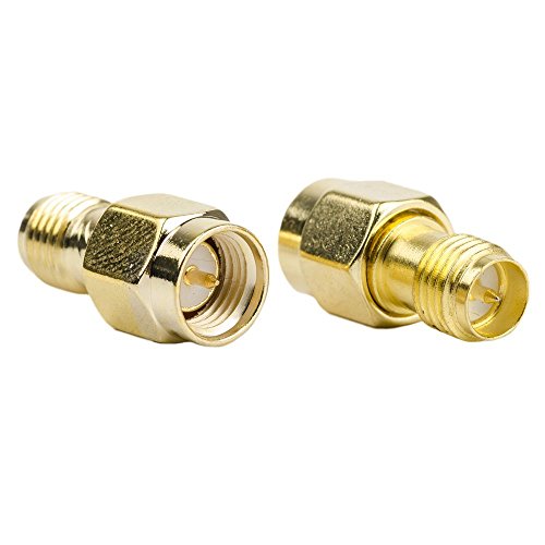 DHT Electronics SMA Male to SMA-RP Female Adapter Package of 2 pieces