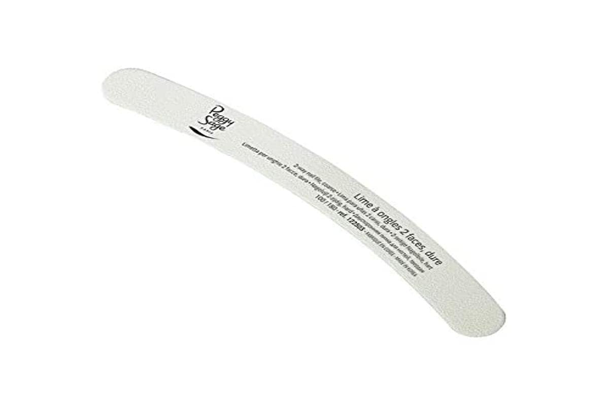 100/180 122503 Nail File 2 Faces Hard Shape Banana White