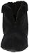 Dearfoams Women's Velour Bootie with Boa Flat,Black,Medium/7-8 M US