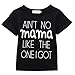 AN'T No Mama Like The One I Got Fun Letters Print Baby Summer Soft Short Sleeve Top