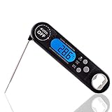 Skubayaki Meat Thermometer – Instant Read Digital Waterproof Food Thermometer For Best BBQ Grilling, Baking, Cooking Auto Rotate Large LCD Display Ideal For Left And Right-Hand Users Meat Chart Added
