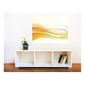 Removable Wall Sticker/Wall Mural - Abstract Colorful Lines | Creative Window View Home Decor/Wall Decor - 24"x32"