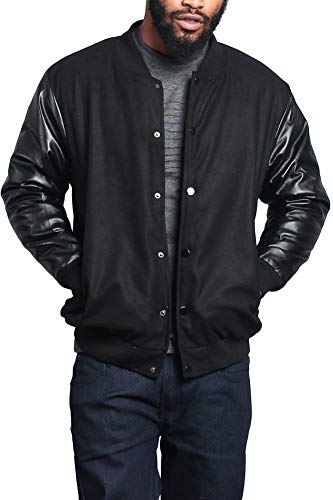 G-Style USA Letterman Varsity Jacket VJ100A - Black/Black - 3X-Large