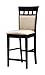 Coaster Home Furnishings - Gabriel - Wood Upholstered Counter Height Chairs (Set of 2) - Closed Back, Padded Seat and Back - Dining Room & Kitchen - Cappuccino - 100219