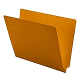 11 pt Color Folders, Full Cut 2-Ply End Tab, Letter Size, Goldenrod (Box of 100)