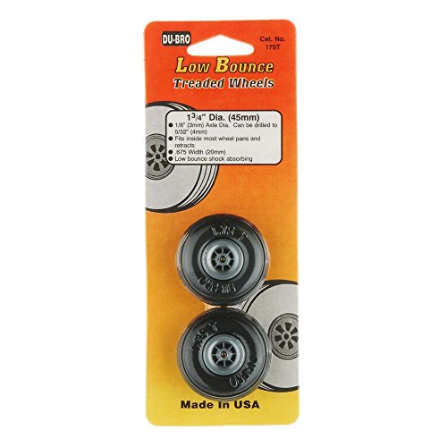 Du-Bro 175T 1-3/4" Diameter Treaded Surface Wheel (2-Pack)