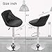 BestOffice Bar Stools Bar Stools Swivel Stool Height Adjustable Bar Chairs with Back PU Leather Swivel Bar Stool Set of 2 Kitchen Counter Stools Dining Chairs