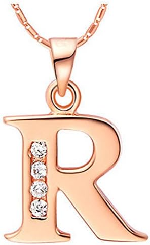 1PCS Hot Stylist Women Men Loves Gift Gold Letter R Name Initial Chain Pendant Necklace