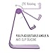 Skomet Aluminum Adjustable Multi-Angle Cell Phone Stand, Holder, Dock - for iPhone, Samsung, and Other Android Smartphone Devices - Clay Purple