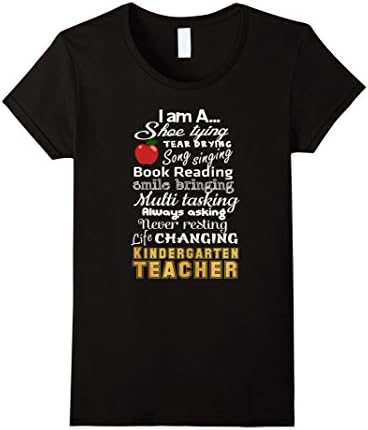 Womens I'm A Shoe Tying Tear Drying - Kindergarten Teacher T-Shirt Medium Black