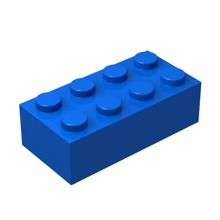 Photo 1 of 100 Piece Blue Bricks Bulk, 2x4 Building Bricks Flat, Compatible with Lego Parts and Pieces