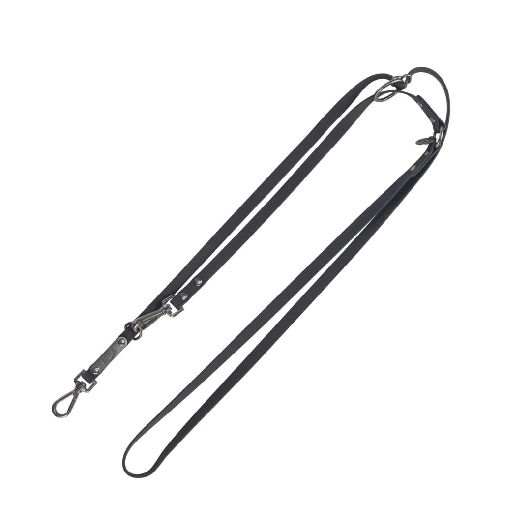 TRIXIE extension leash CityStyle L–XL, 78.74 inches / 0.79 inches in black PVC leash for dogs, 3-way adjustable – non-slip, water-repellent, and wipeable, 1971301