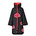 ai-Do Naruto Costume Akatsuki Style Cloak Plus Size(Itachi Stand Collar) (XXXL Size) Black