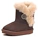 IOO Baby Girls Boys Plush-filled Bailey Button Snow Boots Warm Winter Flat Shoes (Toddler/Little Kid)