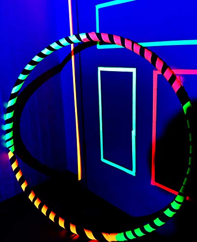 UV Blacklight Reactive (12pack) (6 Colors) 33ft per Color, Fluorescent Cloth/Neon Gaffer Tape, Super Bright for Glow Party Supplies