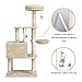 FEANDREA Cat Tree with Scratching Board, Basket Lounger and Large Cave UPCT60M