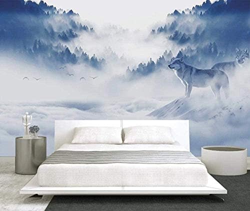 Xiutailtd 3d壁紙スノーウルフ写真壁紙抽象的なシルクの壁の壁紙壁画